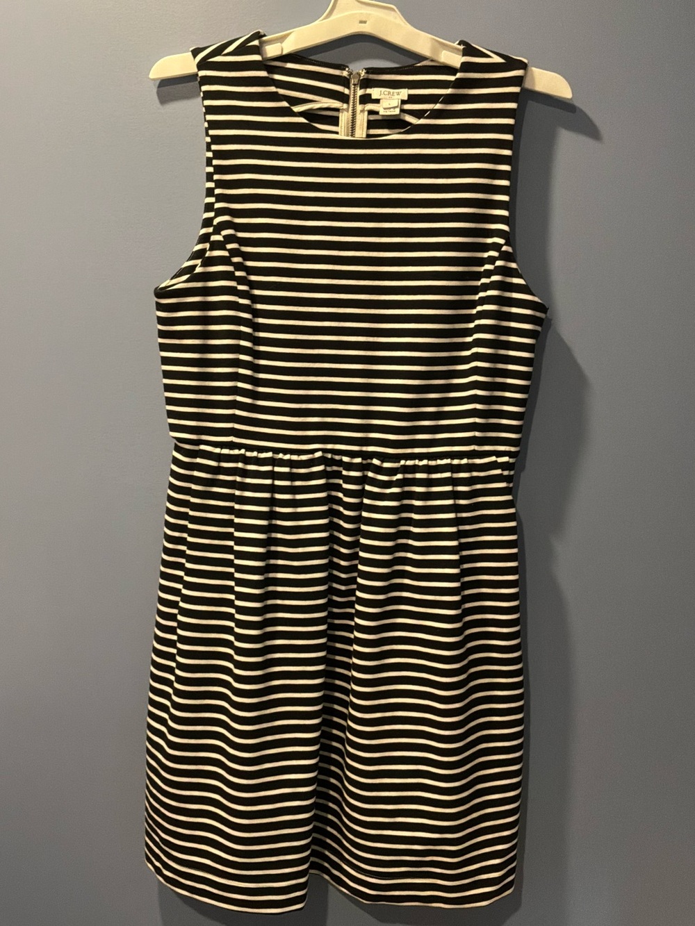 🚘 J. CREW Navy & White Striped Dress